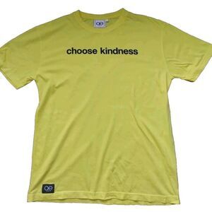 Queer Eye 'Choose Kindness' Lemon Yellow Cotton T-shirt Unisex, Mens, Womens LG‎